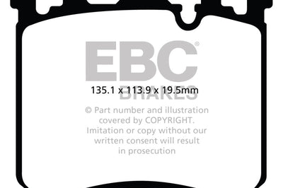 EBC 10-13 BMW X5M 4.4 Twin Turbo Redstuff Front Brake Pads - Brakes Rotors &