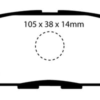 EBC 10-13 Infiniti FX35 3.5 Greenstuff Rear Brake Pads - Brakes Rotors &
