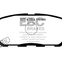 EBC 10-13 Infiniti FX35 3.5 Greenstuff Rear Brake Pads - Brakes Rotors &