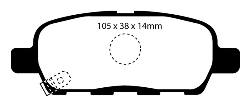 EBC 10-13 Infiniti FX35 3.5 Greenstuff Rear Brake Pads - Brakes Rotors &