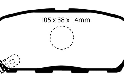 EBC 10-13 Infiniti FX35 3.5 Greenstuff Rear Brake Pads - Brakes Rotors &