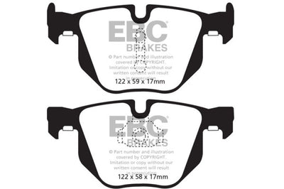 EBC 10-14 BMW X5 3.0 Turbo (35) Yellowstuff Rear Brake Pads - Brakes Rotors &