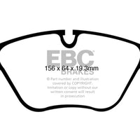 EBC 10-14 BMW X5 4.4 Twin Turbo (50) Yellowstuff Front Brake Pads - Brakes Rotors &