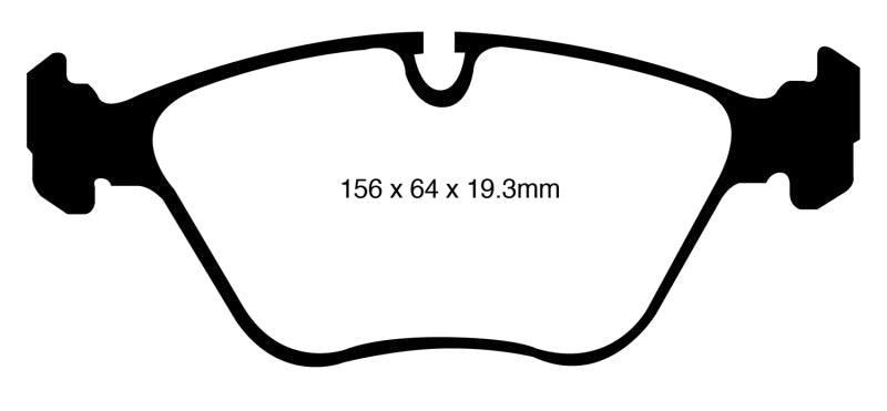 EBC 10-14 BMW X5 4.4 Twin Turbo (50) Yellowstuff Front Brake Pads - Brakes Rotors &
