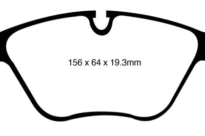 EBC 10-14 BMW X5 4.4 Twin Turbo (50) Yellowstuff Front Brake Pads - Brakes Rotors &
