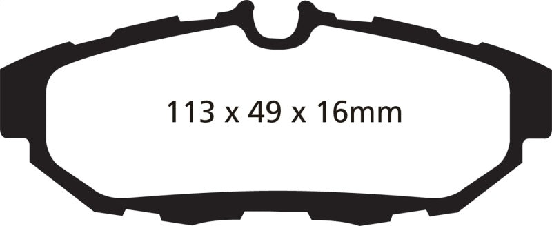 EBC 10-14 Ford Mustang 3.7 Yellowstuff Rear Brake Pads - Brakes Rotors &