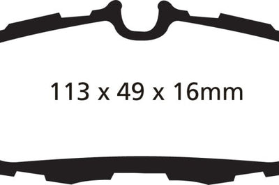 EBC 10-14 Ford Mustang 3.7 Yellowstuff Rear Brake Pads - Brakes Rotors &