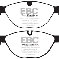 EBC 10-15 Jaguar XF 5.0 Supercharged (470) Yellowstuff Front Brake Pads - Brakes Rotors &