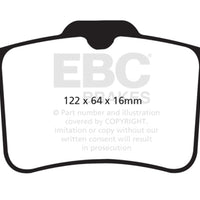 EBC 10-15 Jaguar XF 5.0 Supercharged (470) Yellowstuff Rear Brake Pads - Brakes Rotors &