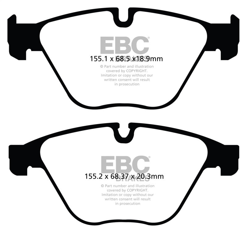 EBC 10 + BMW 535i 3.0 Turbo (F10) Yellowstuff Front Brake Pads - Brakes Rotors &