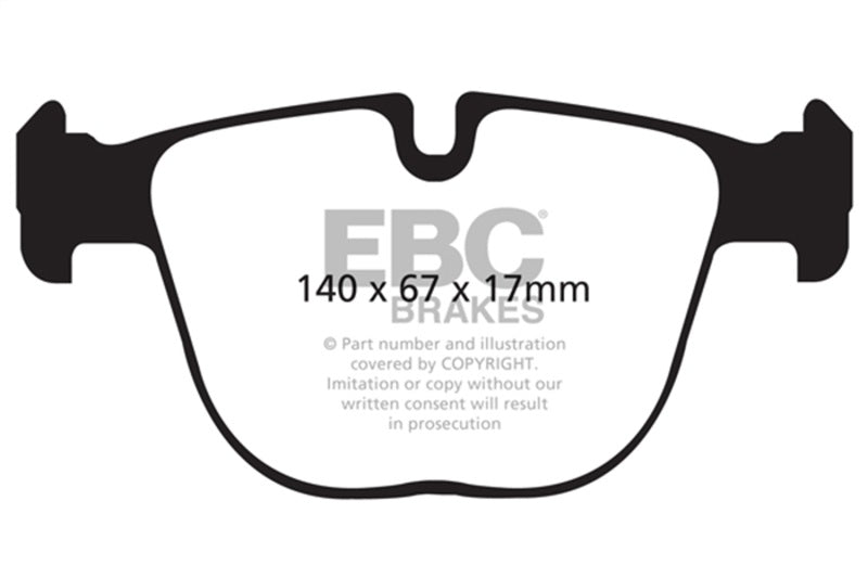 EBC 10 + BMW X5M 4.4 Twin Turbo Yellowstuff Rear Brake Pads - Brakes Rotors &