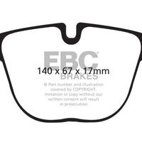 EBC 10 + BMW X5M 4.4 Twin Turbo Yellowstuff Rear Brake Pads - Brakes Rotors &