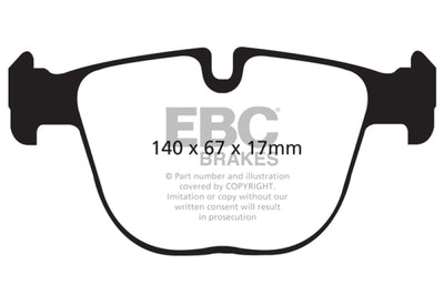 EBC 10 + BMW X5M 4.4 Twin Turbo Yellowstuff Rear Brake Pads - Brakes Rotors &