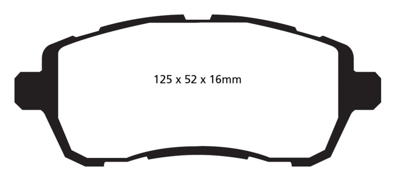 EBC 10 + Ford Fiesta 1.6L (Excl ST) Yellowstuff Front Brake Pads - Brakes Rotors &