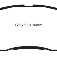 EBC 10 + Ford Fiesta 1.6L (Excl ST) Yellowstuff Front Brake Pads - Brakes Rotors &