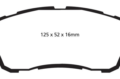 EBC 10 + Ford Fiesta 1.6L (Excl ST) Yellowstuff Front Brake Pads - Brakes Rotors &