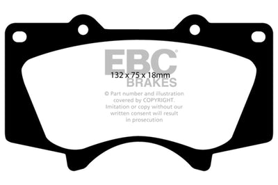 EBC 10 + Lexus GX460 4.6 Greenstuff Front Brake Pads - Brakes Rotors &