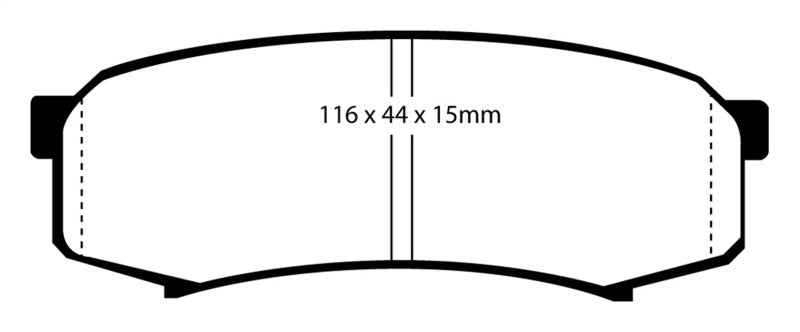 EBC 10 + Lexus GX460 4.6 Yellowstuff Rear Brake Pads - Brakes Rotors &