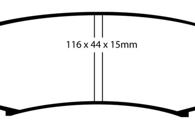 EBC 10 + Lexus GX460 4.6 Yellowstuff Rear Brake Pads - Brakes Rotors &