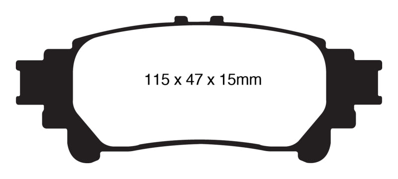 EBC 10 + Lexus RX350 3.5 (Japan) Greenstuff Rear Brake Pads - Brakes Rotors &