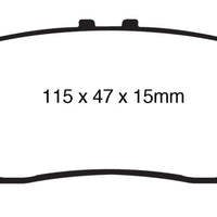 EBC 10 + Lexus RX350 3.5 (Japan) Greenstuff Rear Brake Pads - Brakes Rotors &