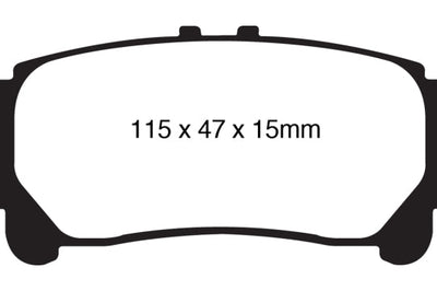 EBC 10 + Lexus RX350 3.5 (Japan) Greenstuff Rear Brake Pads - Brakes Rotors &