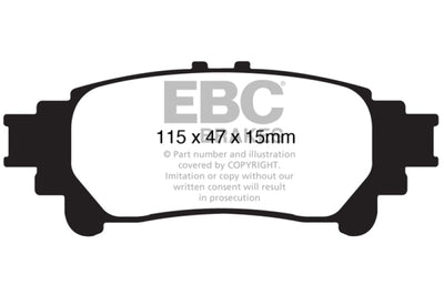 EBC 10 + Lexus RX350 3.5 (Japan) Greenstuff Rear Brake Pads - Brakes Rotors &