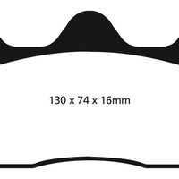 EBC 10 + Lotus Evora 3.5 Yellowstuff Rear Brake Pads - Brakes Rotors &