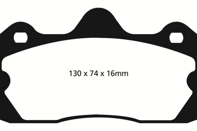 EBC 10 + Lotus Evora 3.5 Yellowstuff Rear Brake Pads - Brakes Rotors &