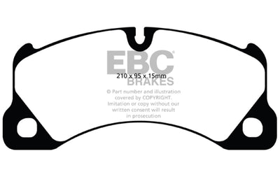EBC 10 + Porsche Cayenne 3.0 Supercharged Hybrid Yellowstuff Front Brake Pads - Brakes Rotors &