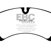 EBC 10 + Porsche Cayenne 3.0 Supercharged Hybrid Yellowstuff Front Brake Pads - Brakes Rotors &