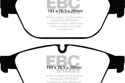 EBC 11-12 Audi A8 Quattro 3.0 Supercharged Redstuff Front Brake Pads - Brakes Rotors &