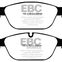 EBC 11-12 Audi A8 Quattro 3.0 Supercharged Redstuff Front Brake Pads - Brakes Rotors &
