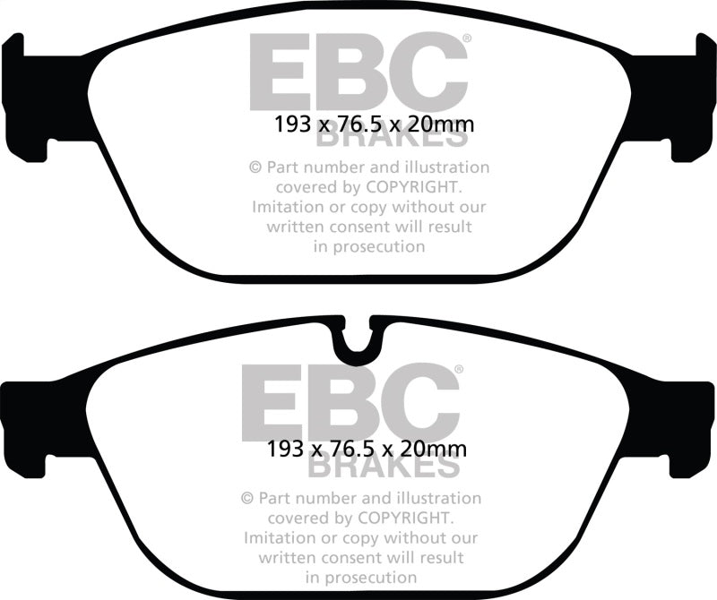 EBC 11-12 Audi A8 Quattro 3.0 Supercharged Yellowstuff Front Brake Pads - Brakes Rotors &