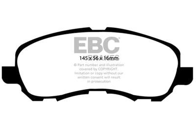 EBC 11-14 Chrysler 200 2.4 Yellowstuff Front Brake Pads - Brakes Rotors &