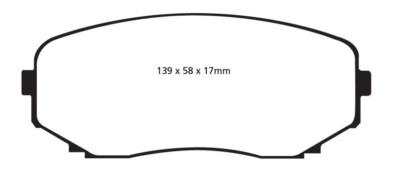 EBC 11-14 Ford Edge 2.0 Turbo Yellowstuff Front Brake Pads - Brakes Rotors &