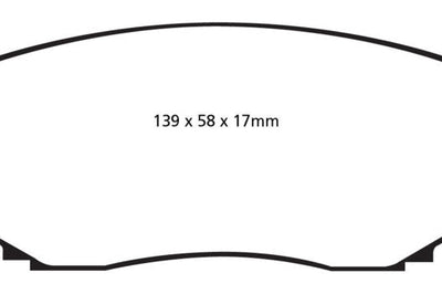 EBC 11-14 Ford Edge 2.0 Turbo Yellowstuff Front Brake Pads - Brakes Rotors &