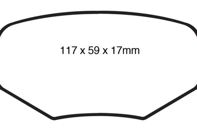 EBC 11-14 Ford Edge 2.0 Turbo Yellowstuff Rear Brake Pads - Brakes Rotors &