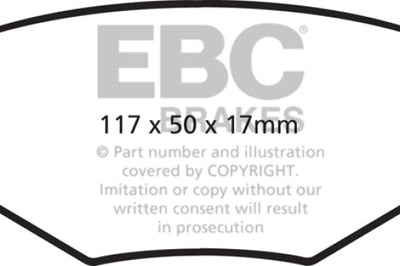 EBC 11-14 Ford Edge 2.0 Turbo Yellowstuff Rear Brake Pads - Brakes Rotors &