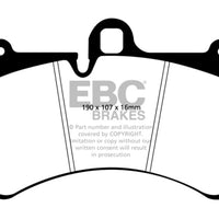 EBC 11-15 Audi Q7 3.0 Supercharged Yellowstuff Front Brake Pads - Brakes Rotors &