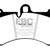 EBC 11-15 Audi Q7 3.0 Supercharged Yellowstuff Front Brake Pads - Brakes Rotors &