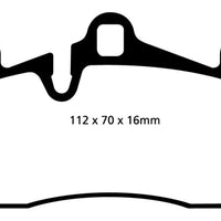 EBC 11-15 Audi Q7 3.0 Supercharged Yellowstuff Rear Brake Pads - Brakes Rotors &