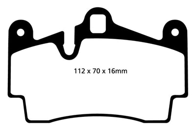 EBC 11-15 Audi Q7 3.0 Supercharged Yellowstuff Rear Brake Pads - Brakes Rotors &