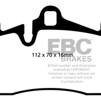 EBC 11-15 Audi Q7 3.0 Supercharged Yellowstuff Rear Brake Pads - Brakes Rotors &