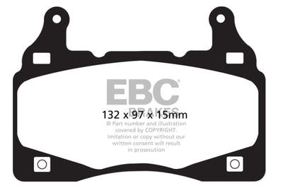 EBC 11-15 Chevrolet Camaro (5th Gen) 6.2 Yellowstuff Front Brake Pads - Brakes Rotors &