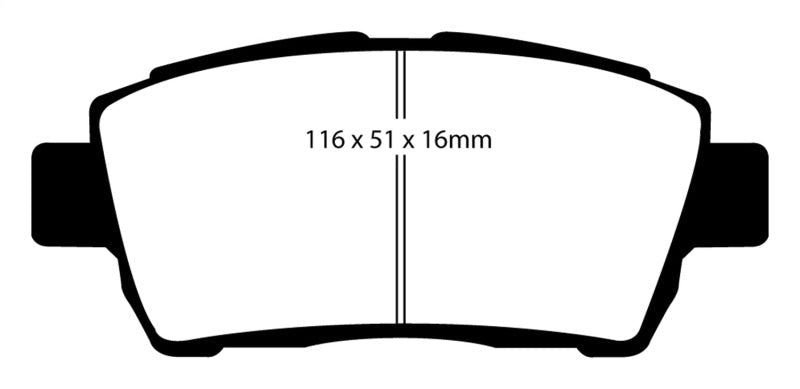 EBC 11-15 Scion IQ 1.3 Yellowstuff Front Brake Pads - Brakes Rotors &