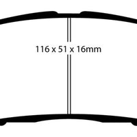 EBC 11-15 Scion IQ 1.3 Yellowstuff Front Brake Pads - Brakes Rotors &