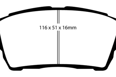 EBC 11-15 Scion IQ 1.3 Yellowstuff Front Brake Pads - Brakes Rotors &