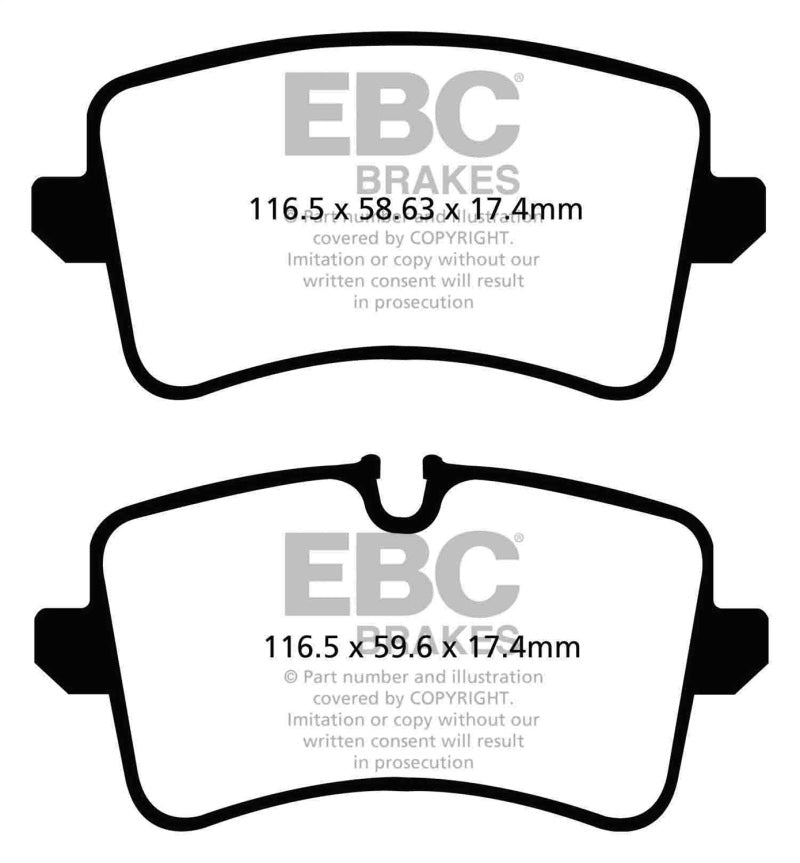 EBC 11 Audi A6 2.0 Turbo Redstuff Rear Brake Pads - Brakes Rotors &