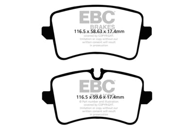EBC 11 Audi A6 2.0 Turbo Redstuff Rear Brake Pads - Brakes Rotors &